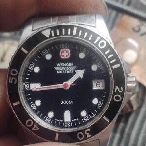 Wenger Swiss Military Silver and Black Watch